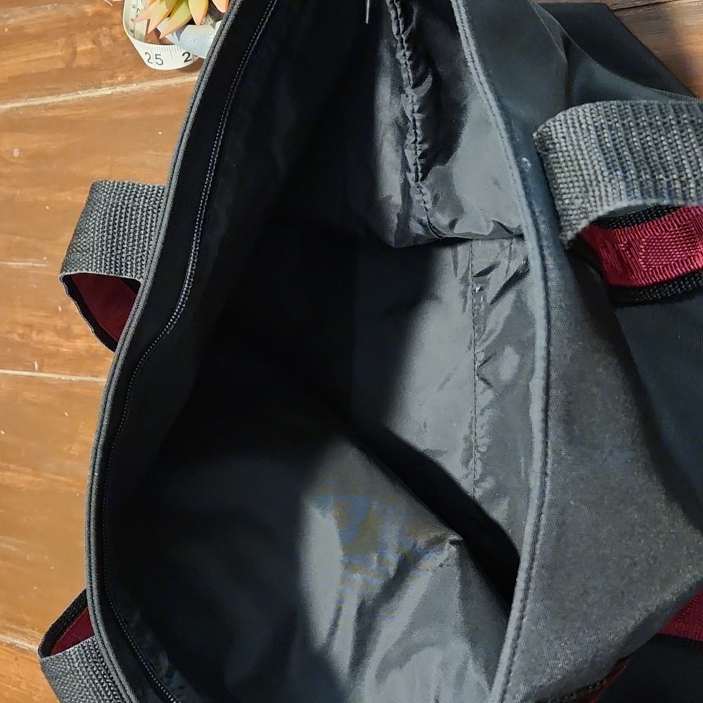 DKNY Large Black and Maroon Tote - Picture 8 of 9